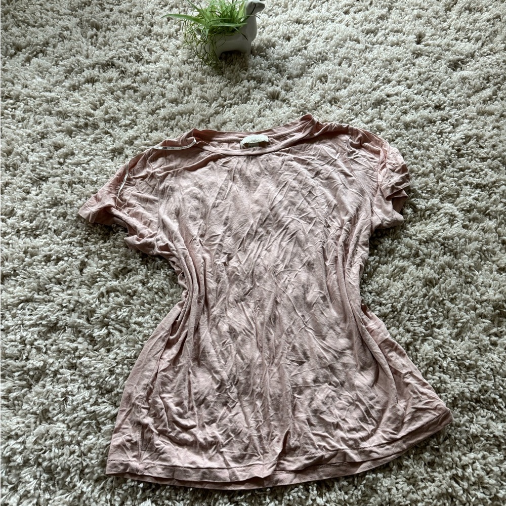 Forever 21 breezy loose pastel pink lounge sporty summer comfy top shirt.